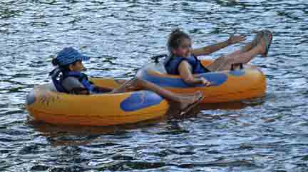 river tube tubing canoe shenandoah fun pulling tubes